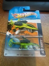 2011 Hot Wheels HW City Works Sky Knife #179 Green