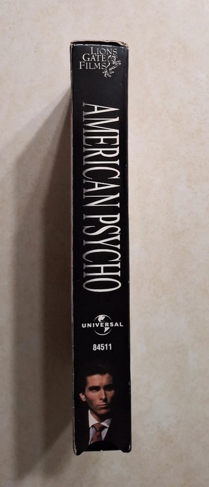 American Psycho VHS 2000 Christian Bale First Print R Rated Universal Lionsgate Foto 3 de 4