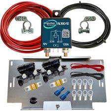 Zweitbatterie 12V Trennrelais Set 16mm&sup2; Kabel 6m Camper Wohnmobil VW T4 T5 T6