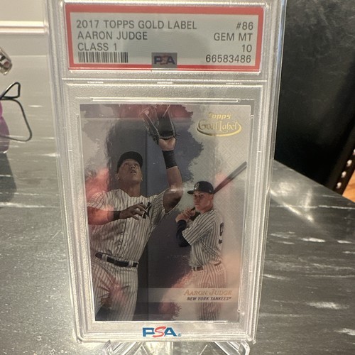 Topps 2017 Gold Label Aaron Judge RC Class 1 #86 PSA 10 Yankees