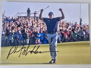 Phil Mickelson Signed 8x10 Photo Autographed Golf Champion Celebration COA