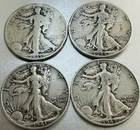 Walking Liberty Half Dollars 1935, 1941, 1942,1944 Set Of 4  Sb $60 Or B.O.