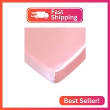 Satin Mini Crib Mattress Sheet, Soft  Silky Pack and Play Sheets Fitted 39"x27
