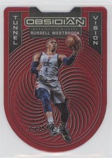 2020-21 Obsidian Tunnel Vision Electric Etch Red Flood Russell Westbrook #1 04tw