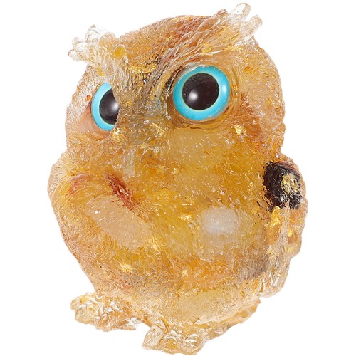 Decorative Crystal Owl Statue Ornament Lovely Owl Decor for Office and Home - Zdjęcie 5 z 19