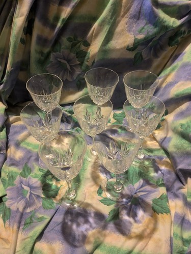 Set Of 8 Crystal Goblets (7.5")