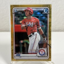 2020 Bowman 1st Edition Bayron Lora #BFE-52 Gold Foil /50 RC NM Rookie Card. rookie card picture