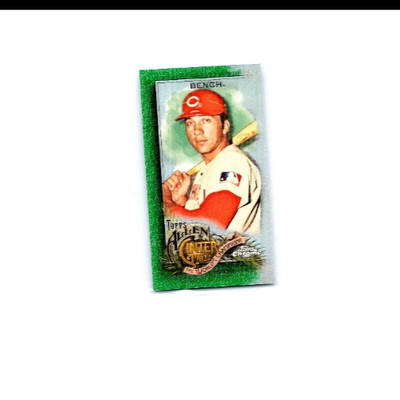 Johnny Bench 2022 Topps Allen & Ginter's Chrome Mini Green Refractor /99 HOF #38