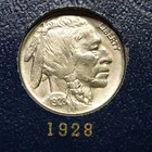 1928 Buffalo Nickel - AU / About Uncirculated Detail  (SB)