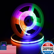 Dephen USB COB RGB LED Strip 4.9ft High Density 5V Cuttable Music Sync App Contr