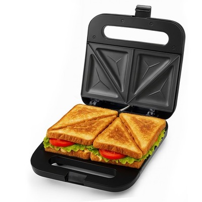 Electric Sandwich Maker NonStick Plates Indicator Lights Cool Touch Handle 750W