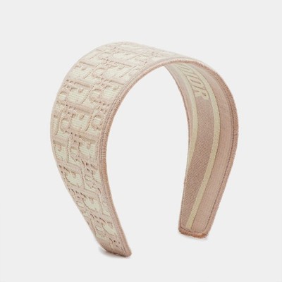 Christian Dior Beige Elastic J\'Adior Monogram Headband Cloth hair accessory Dior Beige in Cloth - 56339549 main image 4