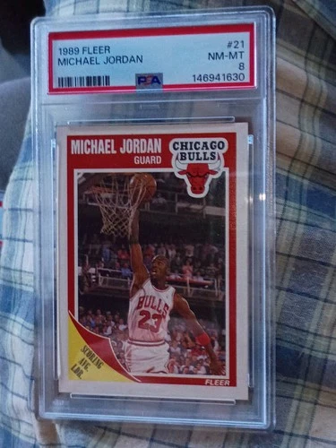 1989 Fleer #21 Michael Jordan Bulls HOF GOAT PSA 8 NM-MT