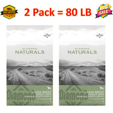 80LB/2Pack -Diamond Naturals Large Breed Adult Dry Dog Food - Lamb Meal & Rice F 0.38 per pound
