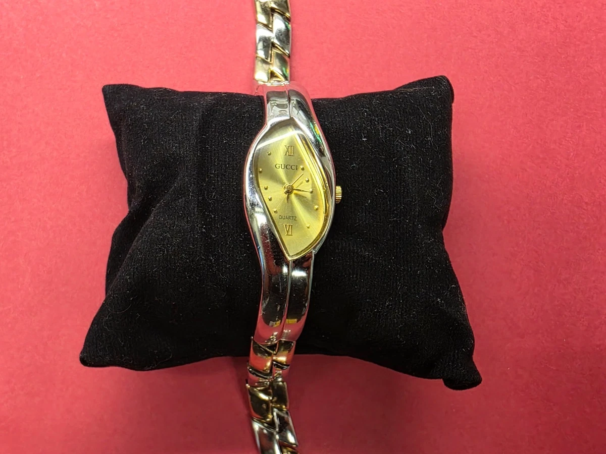 SKU0510‎ Retro Gold Asymmetrical Women Fashion Watch Stainless steel + gift bag Fossil Raquel Watch Ring Two-Hand Green Gold SS | Watches.com main image 2