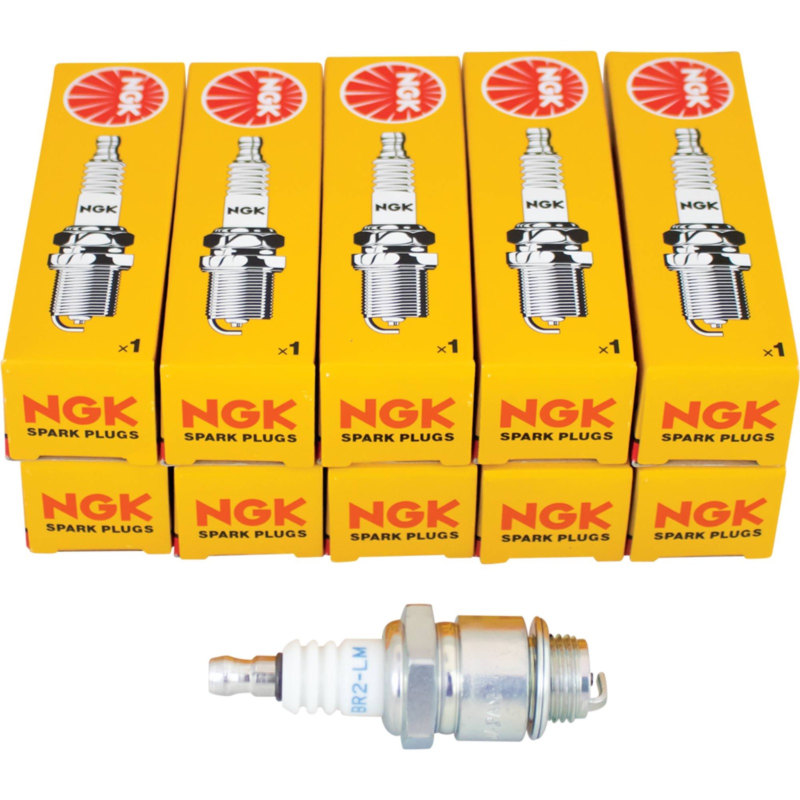 Spark Plug 10-Pack NGK BR2LM B2LM Champion RJ19LM Briggs Stratton Lawn Mower