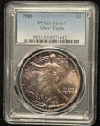 PCGS MS 65 1988 American Silver Eagle One Dollar S$1 Coin - 421