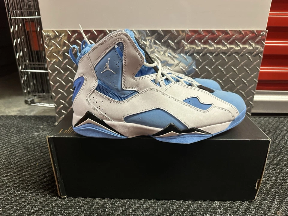 Tamanho 12 - Jordan True Flight branco azul universitário preto masculino novo 342964 140 - Imagem 3 de 4