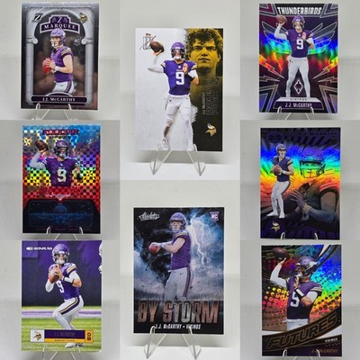 JJ McCarthy 2025 Panini Vikings 8 Card Lot RC All Different
