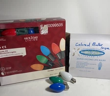 Holiday Living Old Fashioned String Of Christmas Lights And 25 Replacement Bulbs
