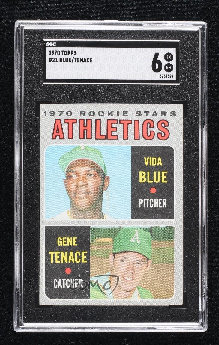 1970 Topps 1970 Rookie Stars Vida Blue Gene Tenace #21 SGC 6 1jp8