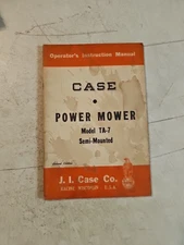Vintage Case Model TA-7 Power Mower Operators Instruction Manual 
