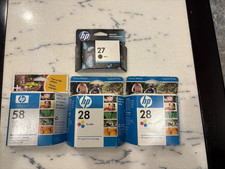 4 NEW HP DeskJet InkJet Black / Color Printer Cartridges 27, 28, and 58