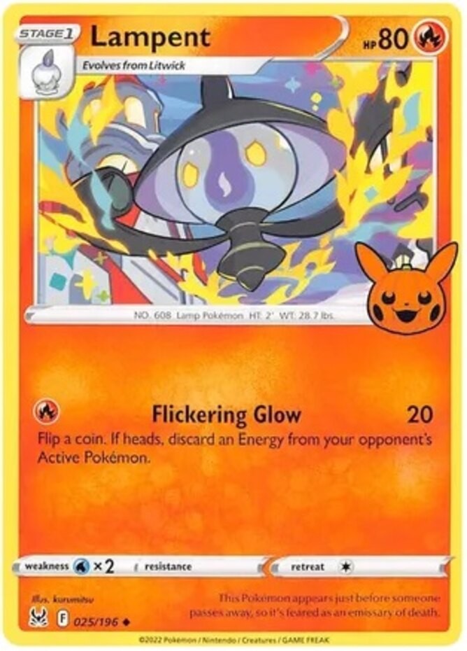 Lampent - 025/196 - Uncommon (Trick or Trade 2023) (Near Mint) Trick or Trade BO