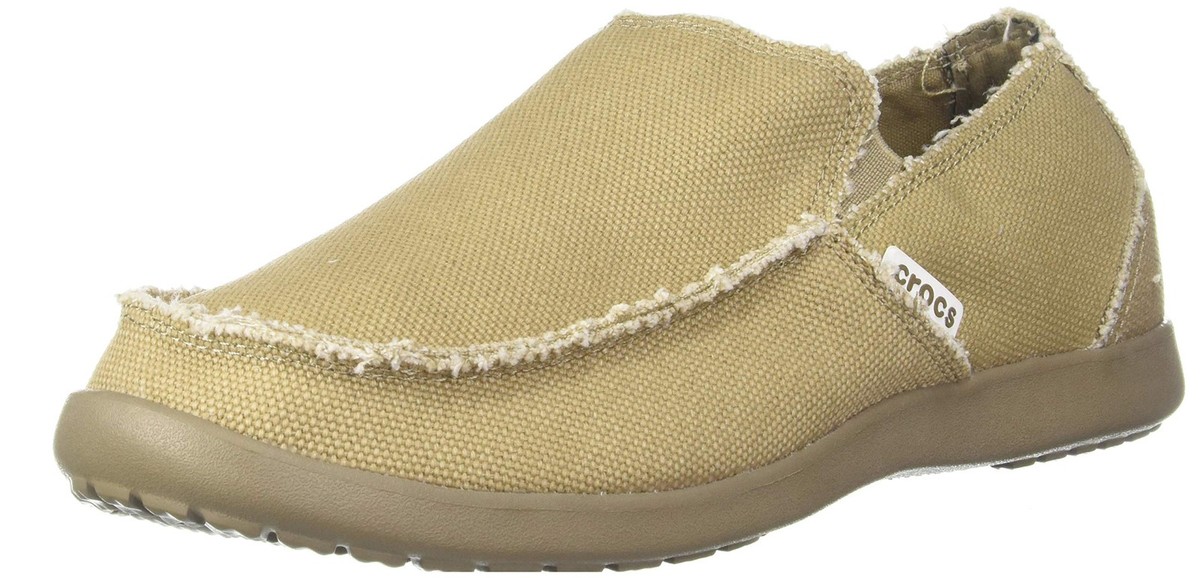 靴 crocs Santa Cruz Espresso Crocs Men's Santa Cruz Lace Up Canvas Loafers Shoes