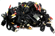 Lot of 61 OEM Microsoft X821376-002 & X821376-001 XBOX 360 Audio/Video AV Cable
