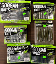 Googan Baits Lot of 20 an assortment of Worms, Craws, Neds, Chunks, Swimmers