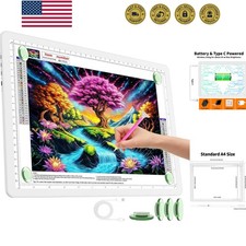 Rechargeable A4 Light Pad for Diamond Painting, Ultra Bright Tracing Light Bo...