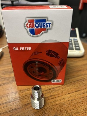 R or Z Minneapolis Moline Spin on Oil Filter Adapter and oil filter