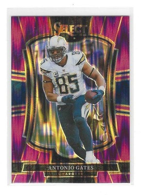 2025 Panini Select Antonio Gates Premier Level Purple Prizm Shock Card #D/699