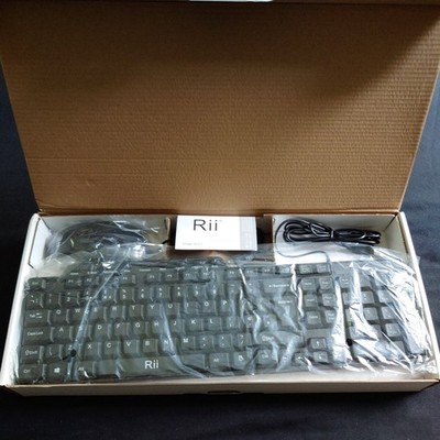 Kabelgebundene Tastatur und Maus, Rii RK203 Full Size Slim Keyboard, Business Keyboard 