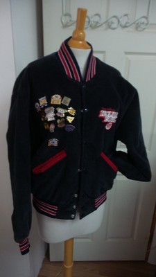 VTG 80s Sea World Holiday Bowl BLUE Cordoroy Jacket L DeLong 14pins 1988 & UP