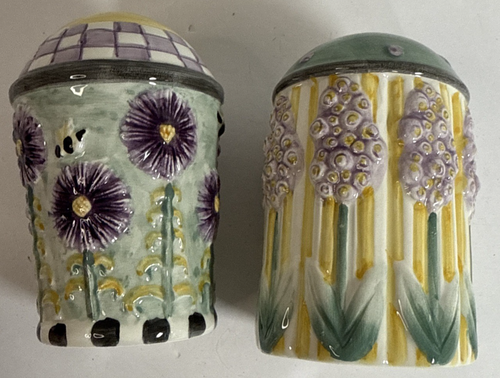 Salero Pimentero Debbie Mumm "jardín de té de lavanda" - Sakura Oneida NUEVO en Caja - Imagen 9 de 12