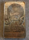 1988 1 Troy Oz YCI .999 Fine Silver Bar Vintage Prospector Style ~1.1oz Toned