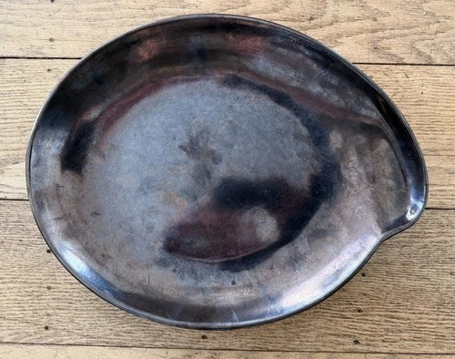 Vintage Eva Zeisel Red Wing Town & Country Gunmetal Platter 15" x 12"