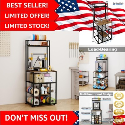 Luxury 3-Tier 3D Printer Stand with Ample Filament Storage - Organize with Ease