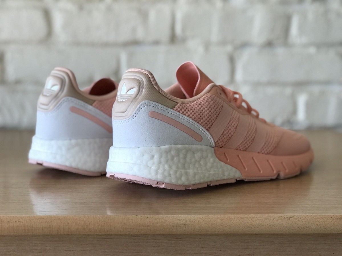 Adidas Originals ZX 1K Boost Pink White running gym New Shoes