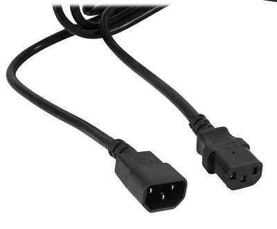Rockville RCN16-10 Foot IEC Male to Female Power Link Cable For Light Fixtures
