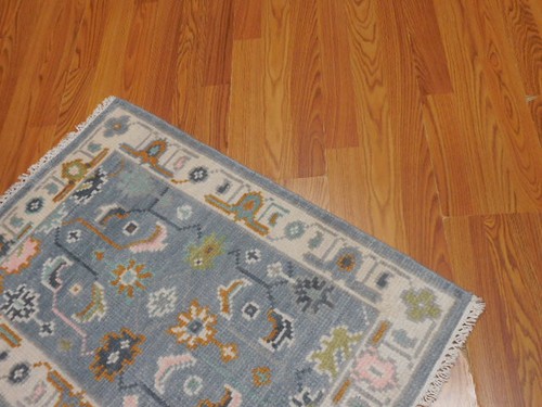 Colorful Turkish oushak hand knotted wool Transitional Design 2x3 Rug - Picture 10 of 15