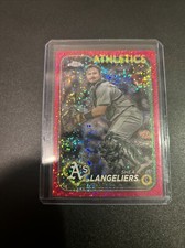 2024 Topps Chrome Shea Langeliers Magenta Speckle Oakland Athletics 026/350
