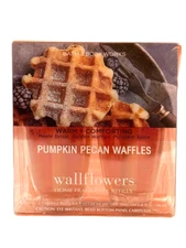 BATH & BODY WORKS WALLFLOWER PUMPKIN PECAN WAFFLES WARM COMFORTING 2 REFILLS NEW