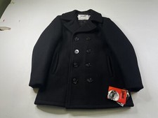 Nwt Schott Us 740n Pea Jacket Coat Peacoat Womens 8 Wool Usa Navy Lined Blue