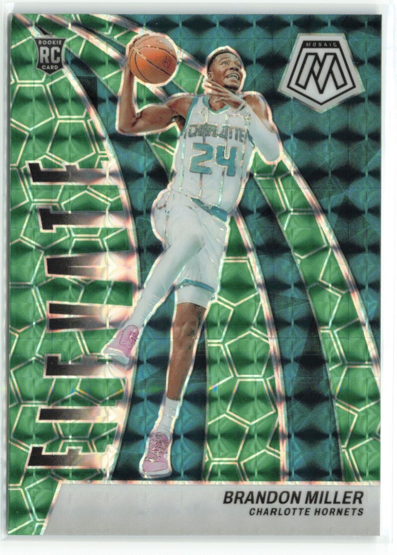 2023-24 Panini Mosaic - Elevate Green Mosaic Prizm #17 Brandon Miller (RC)