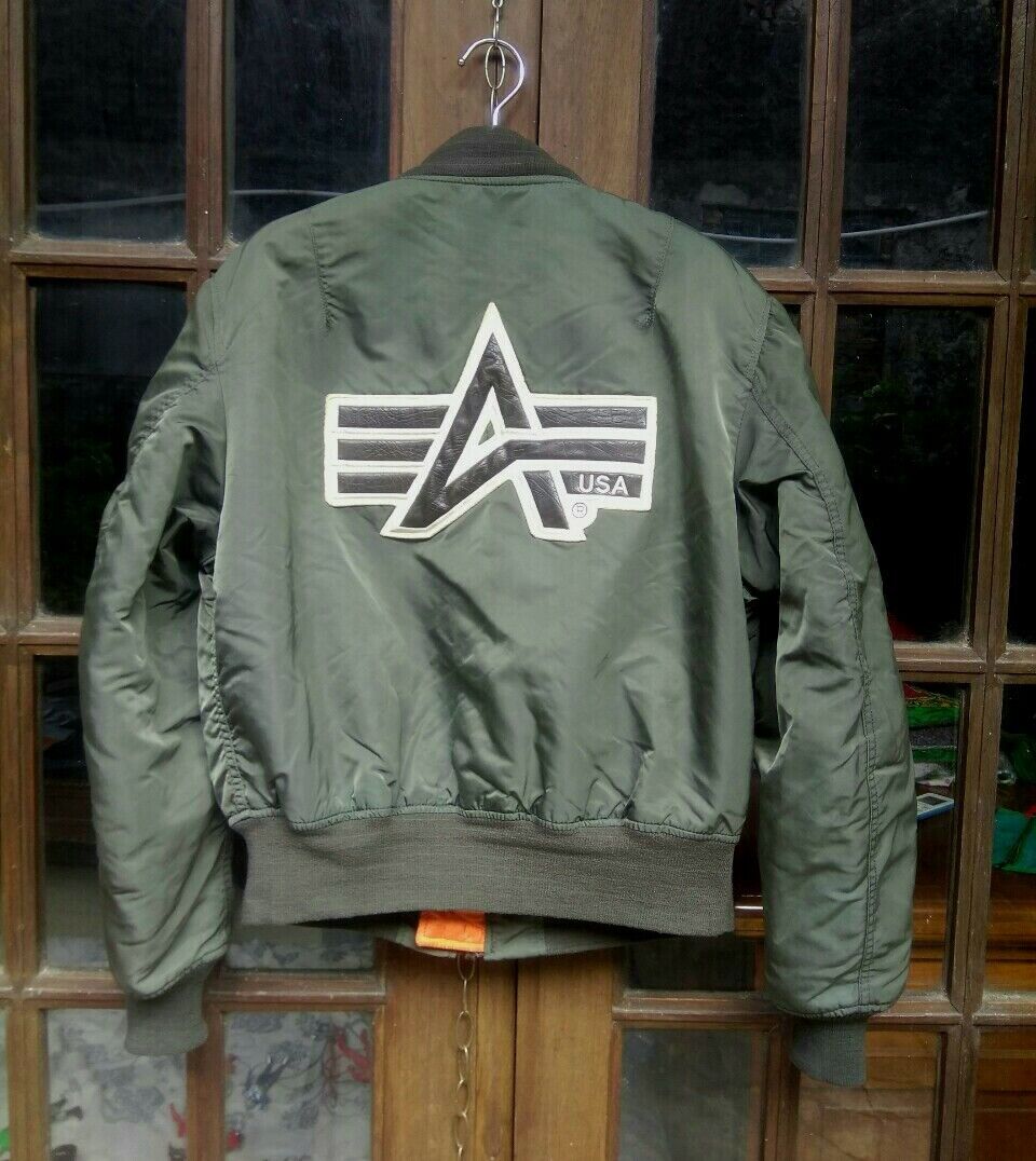 industries Bomber Flight Jacket MA1 USAF Big Logo. Medium | eBay