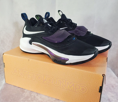 NIKE Zoom Freak 3 Project 34 Black / Purple DA0694-001 Men 7 Women