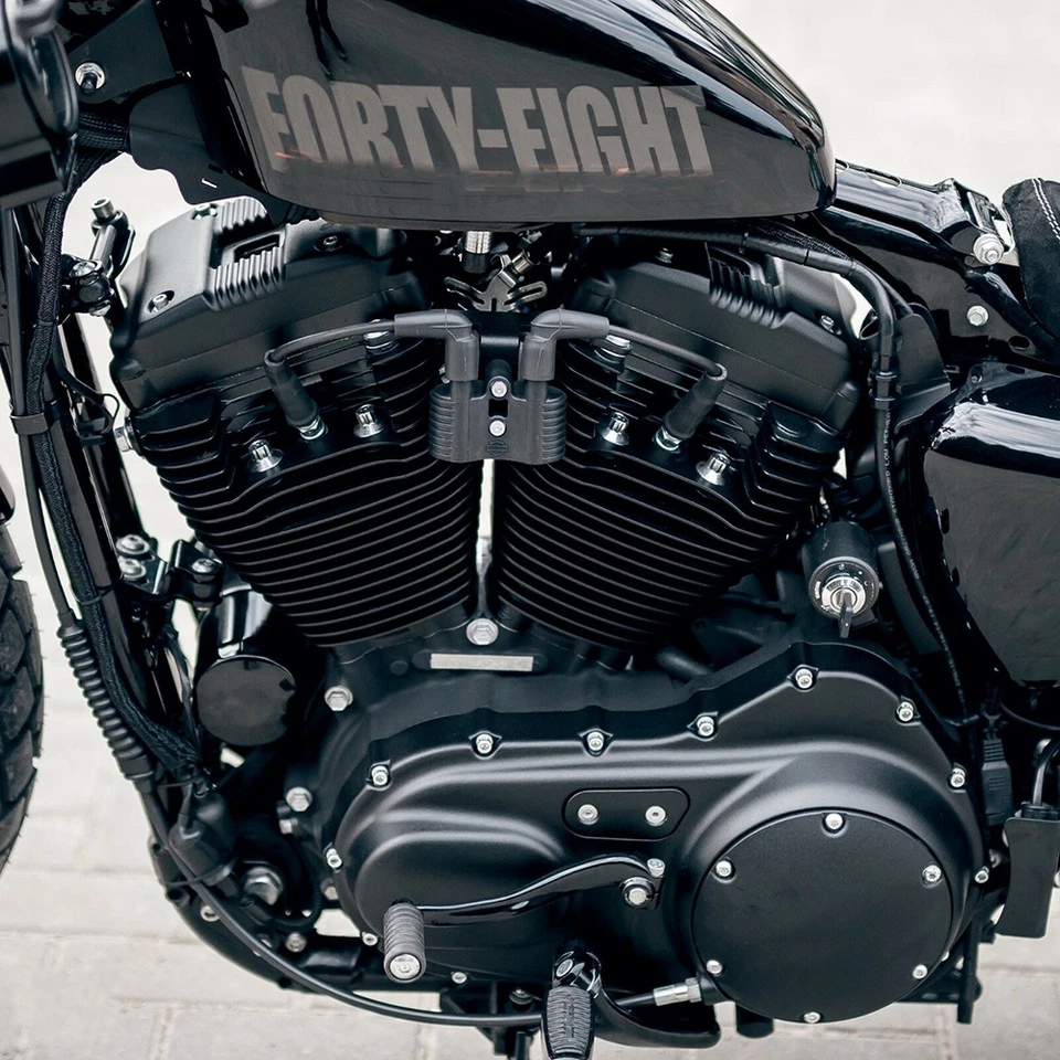 Kit de reubicación de llave de frío y encendido negro para Harley Sportster 883 1200 2007-2023 Foto 2 de 4